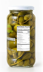 Sanniti Spanish Caperberries (Caper Berries) in Vinegar and Salt Brine - 33.5 oz