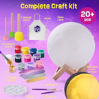 Paint Your Own Moon Lamp Kit, Cool Gifts DIY 3D Moon Night Light, Arts and Crafts for Kids Ages 8-12, Space Art Supplies Craft Kits, Girls Boys Birthday Easter Gifts for Kids Ages 3 4 5 6 7 8-12+