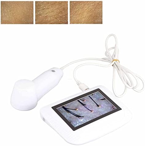 Skin Diagnosis Hair Analyzer, 5 Inch LCD Screen Digital Skin Detector Tester Hair Skin Analyzer Machine Skin Pigment Tester, and Hair Detection Hair Follicle Detector (US)