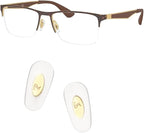Replacement 14mm Push-in Nose Pads for Ray Ban RB6335 Glasses Repair Kits,Bonus Lens Cloth (14mm,Golden)
