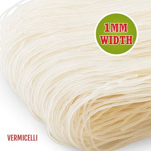 Best of Thailand Rice Noodle Sticks | Great for Traditional Thai, Vietnamese, Chinese, Japanese Stir Fry & Soups | Non-GMO, Gluten-Free, Kosher for Passover Kitniyo (Rice Sticks Vermicelli-1mm)