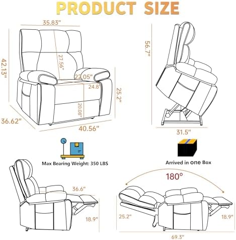 Extra Large Dual Motor Power Lift Recliner Chair, Lift Chair with Massage and Heat for Elderly, Lay Flat Recliner, Standing Assistance, Stainless Steel Cup Holders, Chenille Beige