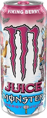 Monster Energy Juice Viking Berry, Energy Drink, 16 Ounce | Energy + Juice, Pack of 15