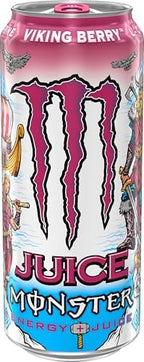 Monster Energy Juice Viking Berry, Energy Drink, 16 Ounce | Energy + Juice, Pack of 15