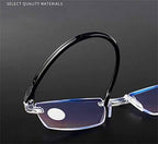 Color Glint Sapphire High Hardness Anti-blue Progressive Far And Near Reading Glasses, For man and woman