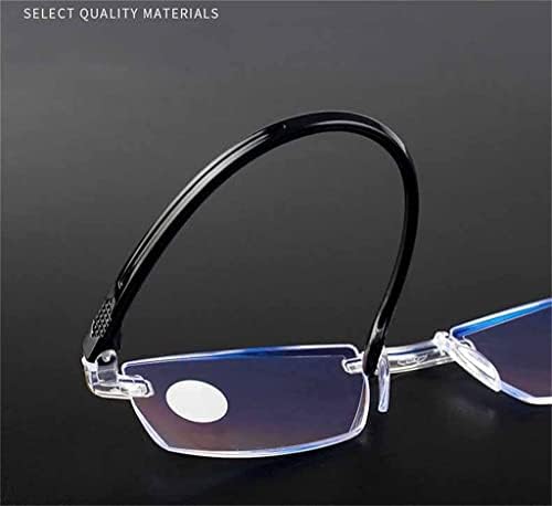 Color Glint Sapphire High Hardness Anti-blue Progressive Far And Near Reading Glasses, For man and woman