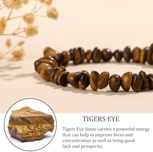 GolbalJew Natural Gemstone Beads Bracelets Healing Crystal Stone Beaded Bracelet for Women Men Handmade Spiritual Jewelry Gifts