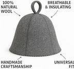 Premium Sauna Hat – 100% Natural Wool, Handmade Sauna Headwear for Men and Women – Eco-Friendly, Breathable