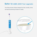 Oral B Electric Toothbrush Replacement Charger, Compatible with Most Oral B Braun Toothbrush Charger Base, Inductive Model 3757, Waterproof IPX7 Portable Travel