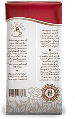 Café Santo Domingo, 16 oz Bag, Ground Coffee, Medium Roast - Product from the Dominican Republic (Pack of 2)