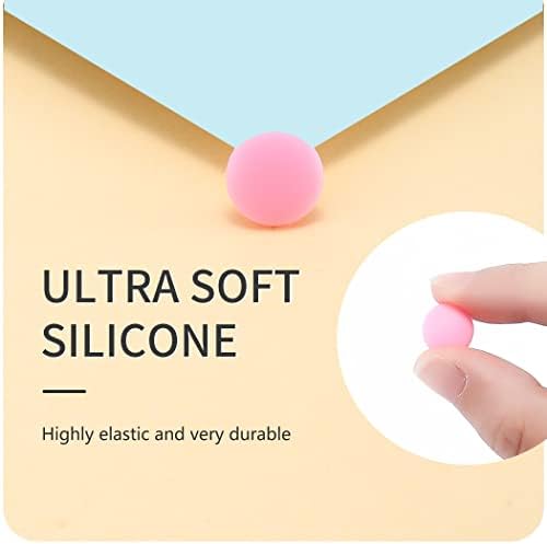 15 Pairs Silicone Eyeglasses Retainer, Eyewear Ear Grip Ear Hooks Anti-Slip Holder Eyeglasses Stoppers Temple Tips For Eyeglasses, Sunglasses, Reading Glasses (Pink Bean)