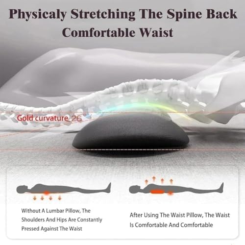 Smooth Triple Fusion Back Massager,3 in 1 Back Massagerr,Electric Lumbar Support Pillow Heat Vibration Massage Lower Back Spine Decompression Device(B)