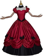 Women's Gothic Victorian Rococo Dress Civil War Southern Belle Tea Party Ball Gown Medieval Evening Dress