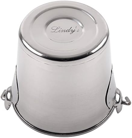 Lindy's 1-Quart Stainless Steel Bucket, Durable Seamless Bucket for Many Home Tasks, Carry Water or Milk, Fill with Food, Use as a Flower Pot, Cleaning Bucket, Table Centerpiece and Much More