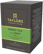 Taylors of Harrogate Green Tea with Mint, Individually Wrapped Bags, 20 Count (Pack of 1), Refreshing, Light & Lively, Caffeinated, Enjoy Hot or Iced, 20 Teabags