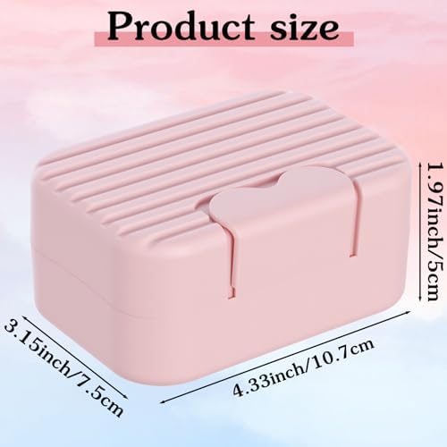 3 Pack Portable Bar Soap Holder Plastic Soaps Dish with Lid Cover Travel Soap Container Leakproof Storage Container Soaps Box for Bathroom Shower Kitchen Sink Travel Camping Hiking Gym Outdoor