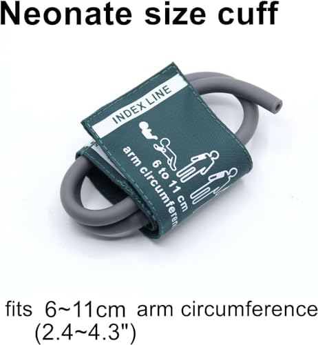 Blood Pressure Cuff with Different Size Tubes (Neonate(6~11cm), Green Nylon + 35cm Single Tube)