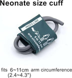 Blood Pressure Cuff with Different Size Tubes (Neonate(6~11cm), Green Nylon + 35cm Single Tube)