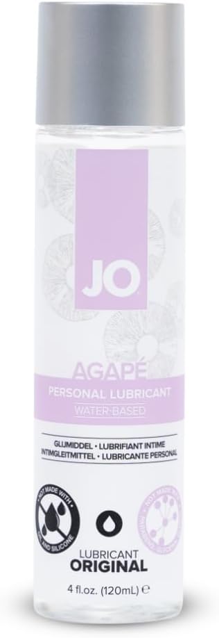 JO Agape Lube – Water Based Personal Lubricant for Sensitive Skin, pH Balanced Agape Lubricant – 4 fl oz