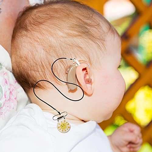 Scicalife Hearing Aid Clip Protector with Hanging Rope for Kids Lightweight Anti-Loss Strap Single & Double Ear Bte Holder Comfortable Fit