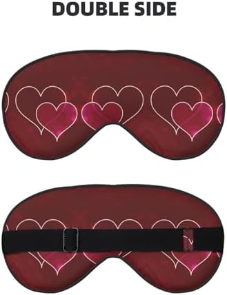 Red Love Eye Mask for Ultimate Sleep Comfort - Adjustable, Breathable & Stylish -Perfect for Light Sensitivity, Insomnia