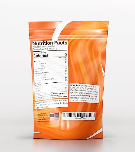Low Sugar Pectin for Canning Jam and Jellies - Natural, Vegan and NON-GMO - Premium Bulk Ingredient for Jam - 1 lb (16 oz) Value Size Bag by Fit Lane Nutrition