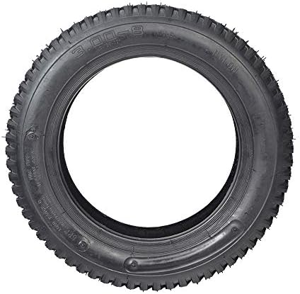 AlveyTech 3.00-8 Black Pneumatic Mobility Tire with Q133 Tread - Replacement Tires for Pride Pursuit XL Mobility Scooter (SC714 - Serial Number Prior SE815712053FV0) (DWR1203E047)