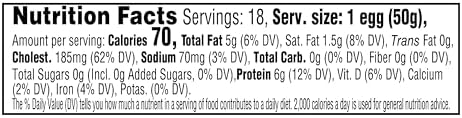 Amazon Grocery, Cage-Free Large White Eggs, Grade A, 18 Ct
