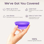 Ecoblossom Menstrual Original Disc - Set of 2 Reusable Period Discs Regular (Large Disc (Pack of 2))