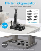 Guard Combs with Shaver Stand Kit for O Blade QP2724/QP2834/QP2520/QP2630/QP65XX/QP66XX OBlade Pro, 0/3mm Body Comb + 1/2/3/5mm Bi-Directional Guards, Electric Shaver Attachments Accessories, 9PC