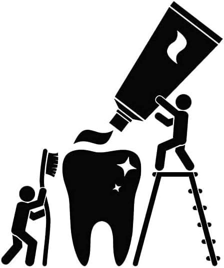 Dental Care Wall Decal Stomatology Dentist Tooth Dental Clinic Wall Art Stickers Teeth Clinic Decor Bathroom Shower Room Decoration 18 x 15 in