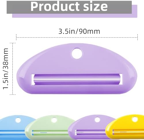 4Pcs Toothpaste Squeezer,Plastic Toothpaste Tube Squeezer Toothpaste Dispenser Hanging Toothpaste Clip Toothpaste Holder for Bathroom,Suitable for Toothpaste Cream Cosmetics and Paint(Colorful)
