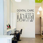Dental Wall Sticker Dental Care Logo Removable Wall Sticker Smile Tool Dentist Dental Center Decorative Wall Sticker 68x57 cm