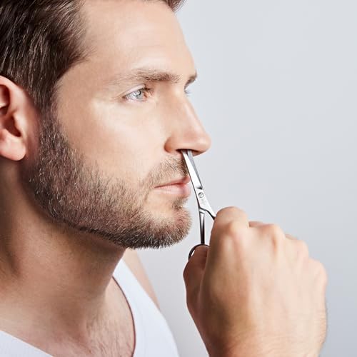 ZWILLING Nose Facial Hair Scissors, Durable Stainless Steel, Matte, Premium Facial Care, 105 mm