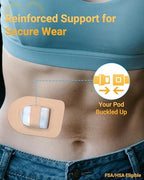40 Pack Omnipod 5 Overpatches, Amolyfe Omnipod 5 Adhesive Patches Waterproof with Stretchable Strap, Optimized Split Backing for Easy Use, Breathable, Medical Adhesive (Tan)