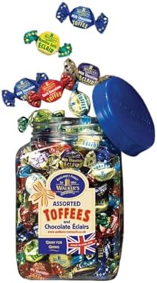 Walkers' Nonsuch Assorted Toffees & Chocolate Éclairs | Contains English Creamy, Milk & Dark Chocolate Covered, Banana Split & Milk Toffees | Traditional British Candy | 44.09 Oz (1.25kg)