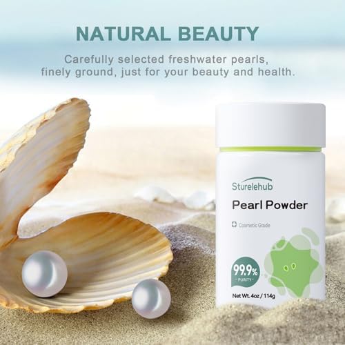 Pearl Powder Organic, for Face, 4OZ / 114g 99.9% Purity, Cosmetic Grade, For DIY Mask, Cream And Lotion, Organic Pearl Powder For Homemade Cosmetics