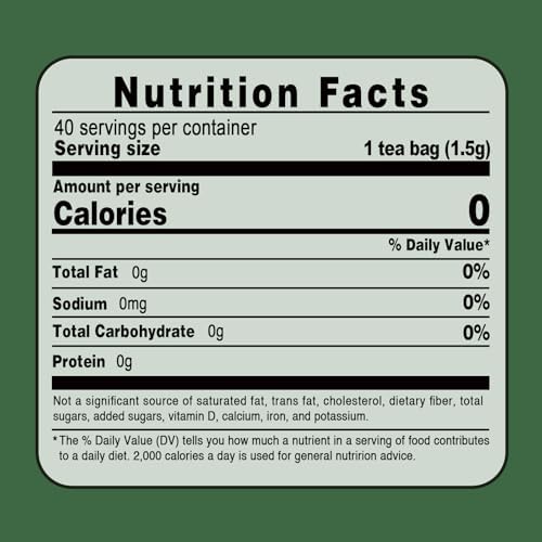 TEARELAE - Gotu Kola Tea Bags - 40 Count - 100% Pure Cut & Sifted Centella Asiatica - Natural Premium Herbal Tea For Health - Non-GMO - Caffeine-Free