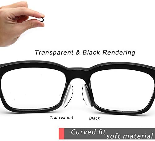 NEPAK 30 Pairs Eyeglass Nose Pads,Eye Glasses Nose Pads Non Slip,Silicone Nosepads for Glasses, Sunglasses, and Eye Wear(Clear,1mm)