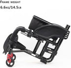 Lightweight Wheel Chair For Adults,Aluminum Alloy Wheelchair,Sports Folding Transport Wheelchair,Self-propelled Manual Wheelchairs,Mobility Aids For Adult,with Handbrakes,Quick Release Rear Wheels(Siz
