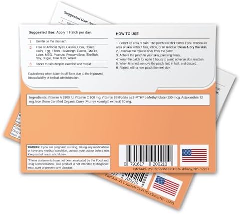 PatchAid Iron Plus Topical Patch 30-Day Supply