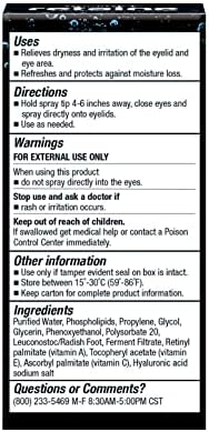 OCuSOFT Retaine Liposome Spray 15 Milliliters, Eyelid Spray for Irritated Eyelids Associated with Blepharitis, Dry Eyes, and Meibomian Gland Dysfunction