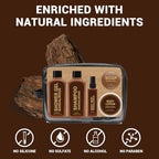 Gifts for Men 6pcs Sandalwood Gift Set Travel Size Toiletry with Shampoo, Shower Gel, Soap, Body Lotion, Mens Gifts Birthday Anniversary Gift Sets for Men, Christmas Self Care Fathers Day Gift