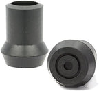 200 X Crutch Frame Ferrule Black Rubber Heavy Duty + Steel Insert 19Mm Id