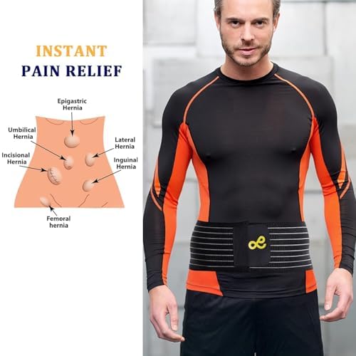 Umbilical Hernia Belt for Men & Women, Abdominal Binder Adjustable Truss Support with Compression Pads for Naval, Ventral, Incisional, Epigastric, Belly Button Hernias, Pre Post Surgery,Super Breathable-M