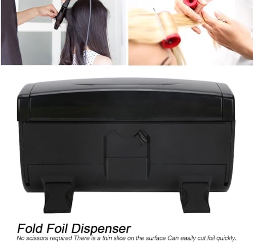Highlighting Foil Dispenser, Foldable Hairdressing Foil Dispenser with Built - in Cutter, No - Scissors Foil Cutting Tool for Salon, Barber, Nail Tech and Kitchen Use