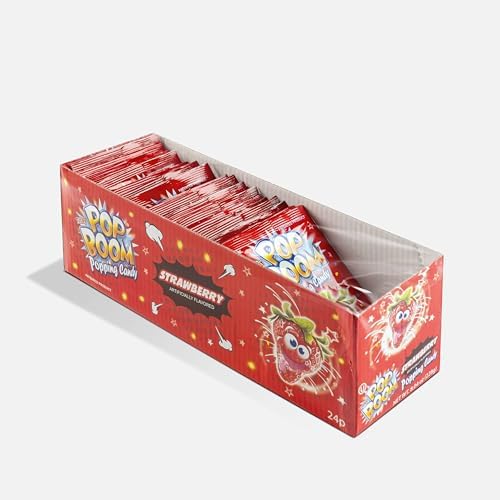 Tiltay Pop Boom – Strawberry Flavor Popping Candy 24 packs