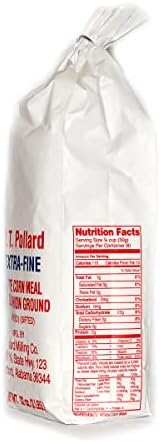 JT Pollard Extra-Fine White Cornmeal Bundle - 2 x 32 Oz Cornmeal Bags Bundled with a JFS Recipe Card