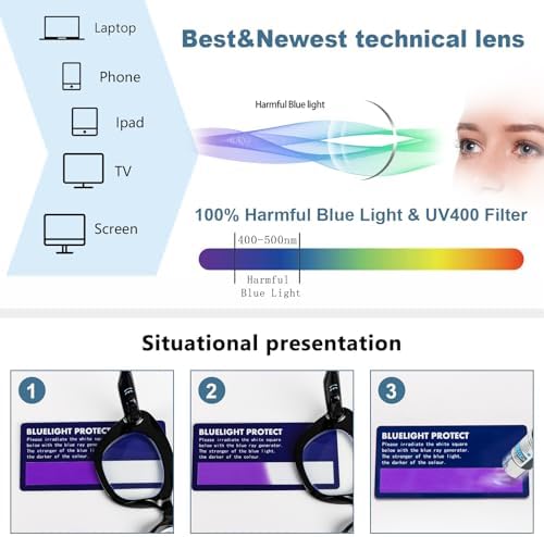 REAVEE 3 Pack Oversized Cat Eye Reading Glasses for Women men Thick Frame, Blue Light Blocking Readers Stylish Large Eyewear
