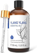 HIQILI Ylang-Ylang Essential Oil, Long-Lasting Scent for Diffusers, Perfumes, Aromatherapy, DIY - 1.01 Fl Oz